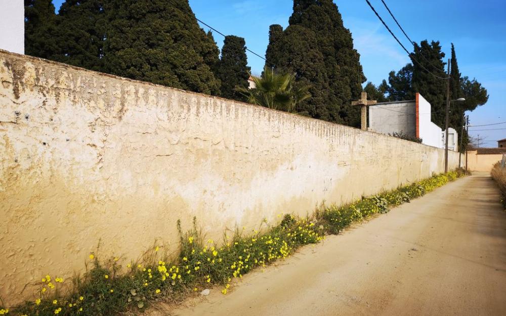 Mur del cementiri cantó de ca l'Eudald