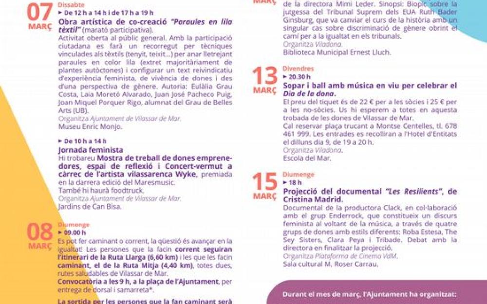 Programació Dia de la Dona 2020