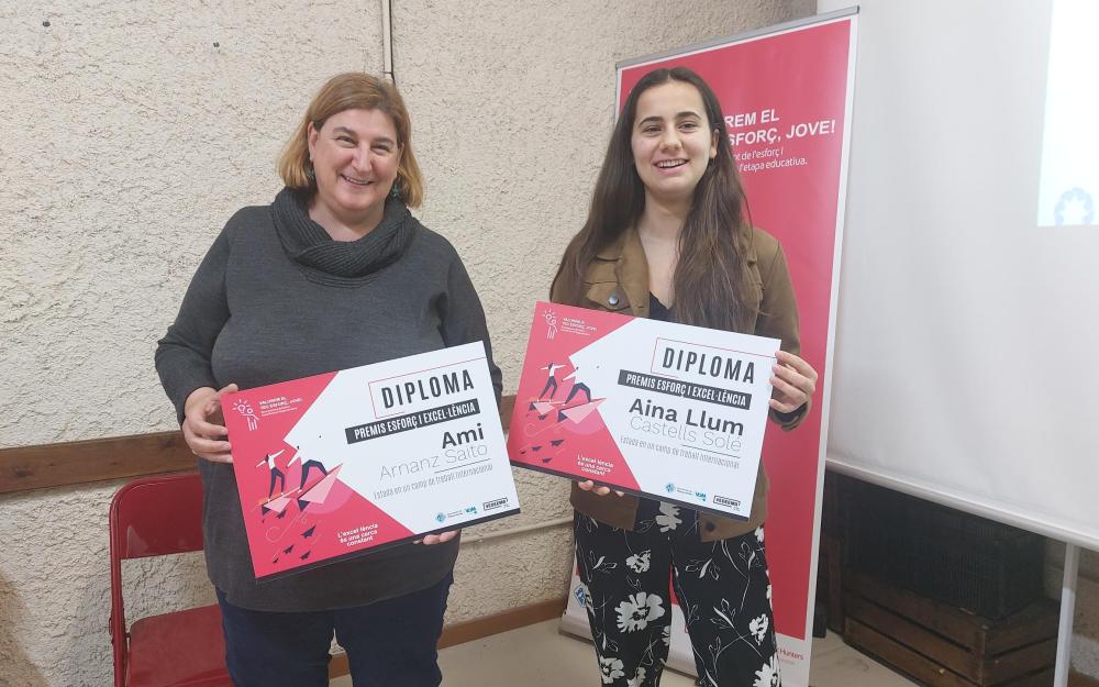 La regidora de Joventut amb Aina Llum Castells