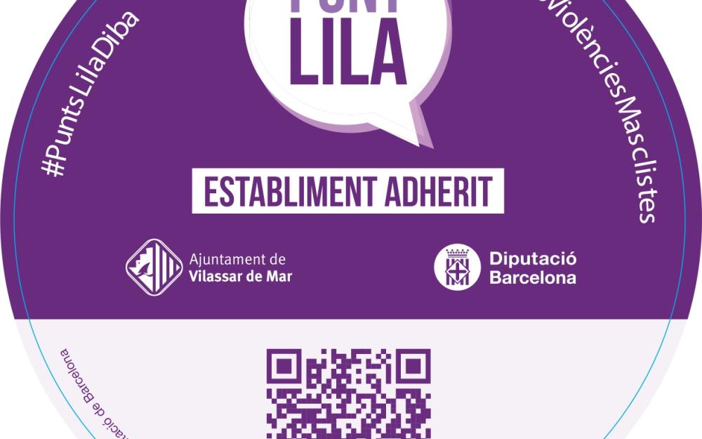 Adhesius que identificaran els equipaments adherits a la Xarxa de Punts liles 