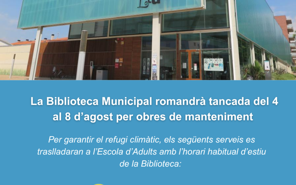 Tancament Biblioteca Obres