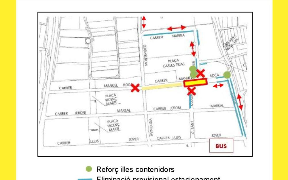 Afectacions obres col·lector Manuel Roca 