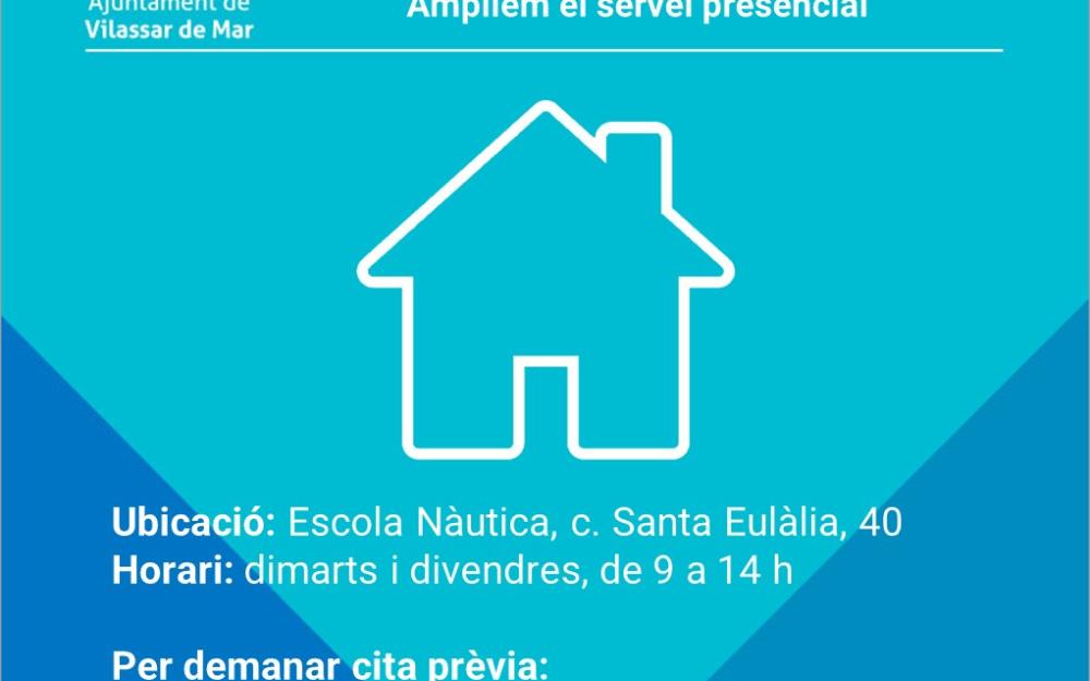 Ampliem atenció presencial a l'Oficina Local d'Habitatge