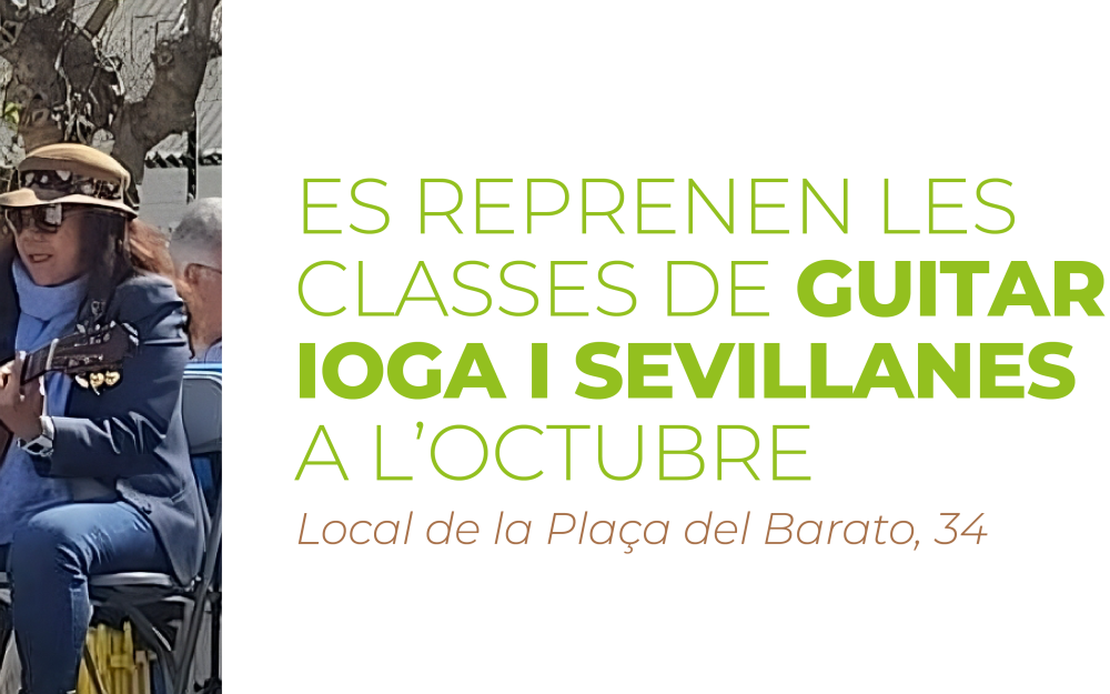 Bànner classes ioga, guitarra i sevillanes 2023