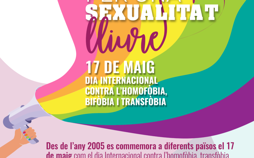Bànner Dia Internacional contra l'homofòbia, bifòbia i transfòbia