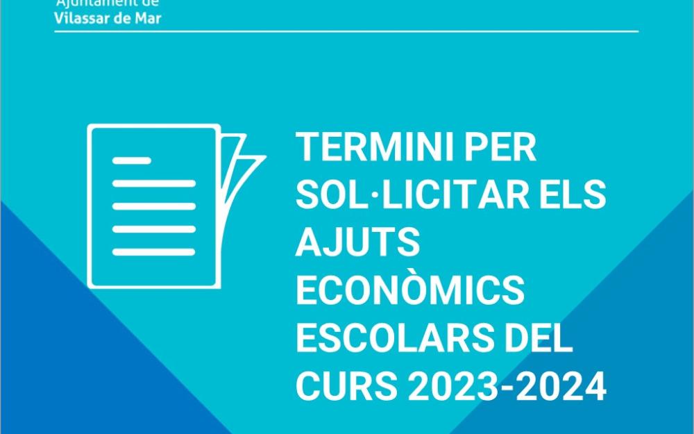 Bànner Termini de sol·licituds dels ajuts escolars curs 2023-2024