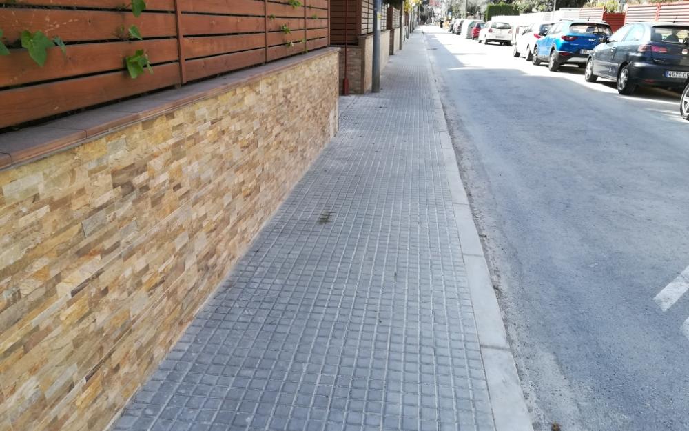 Vorera cantó mar del carrer Santa Coloma, ampliada