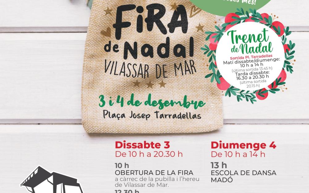 Cartell amb la programació de la Fira de Nadal 2022