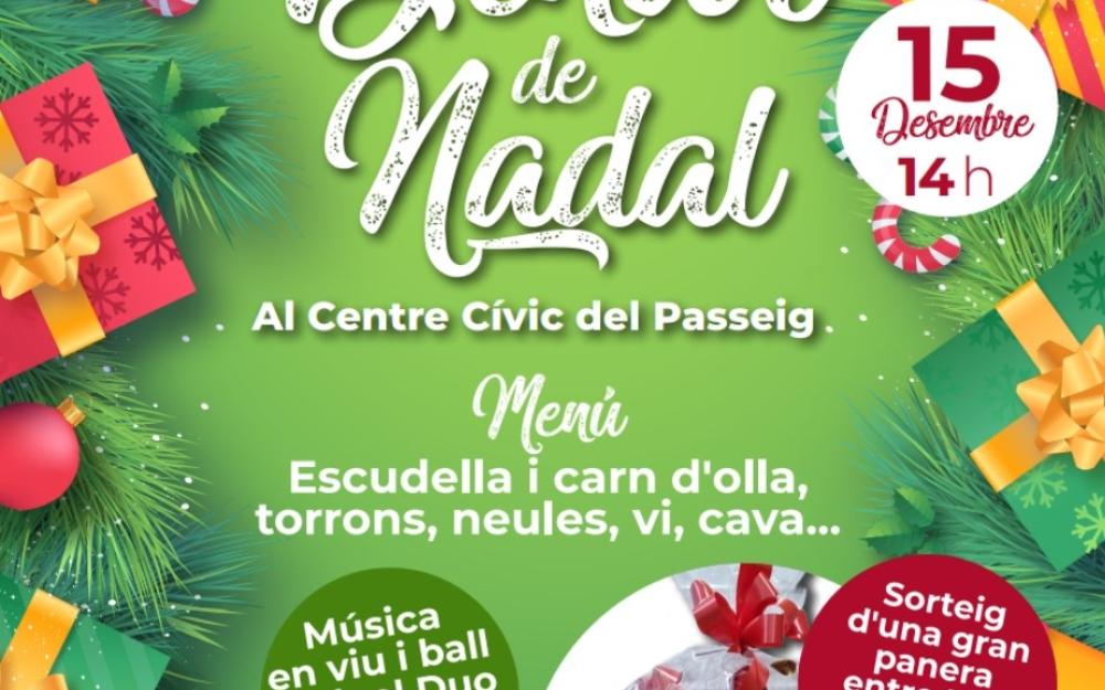Cartell del dinar de Nadal al Centre Cívic del Passeig