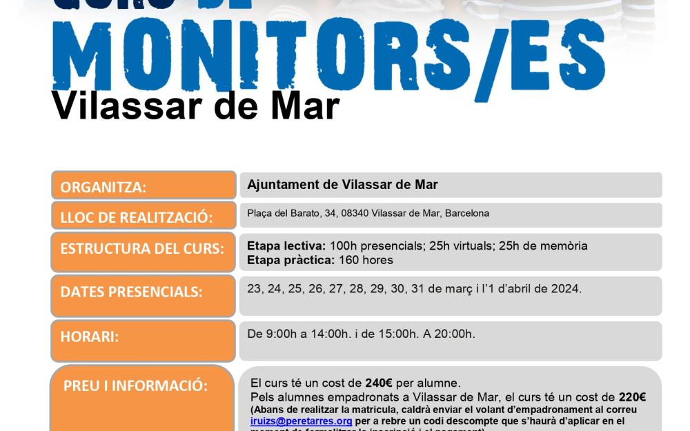 Cartell del curs de monitors/es de lleure