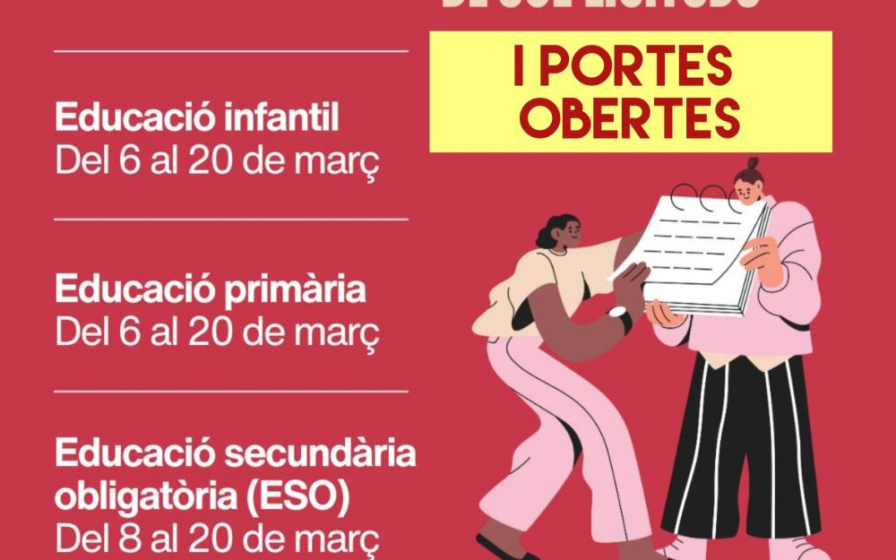 Cartell calendari preinscripció