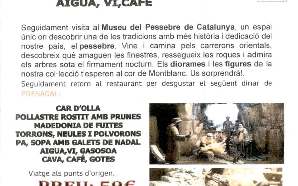 Cartell de la sortida organitzada pel Centre Cívic Lluís Jover a Montblanc