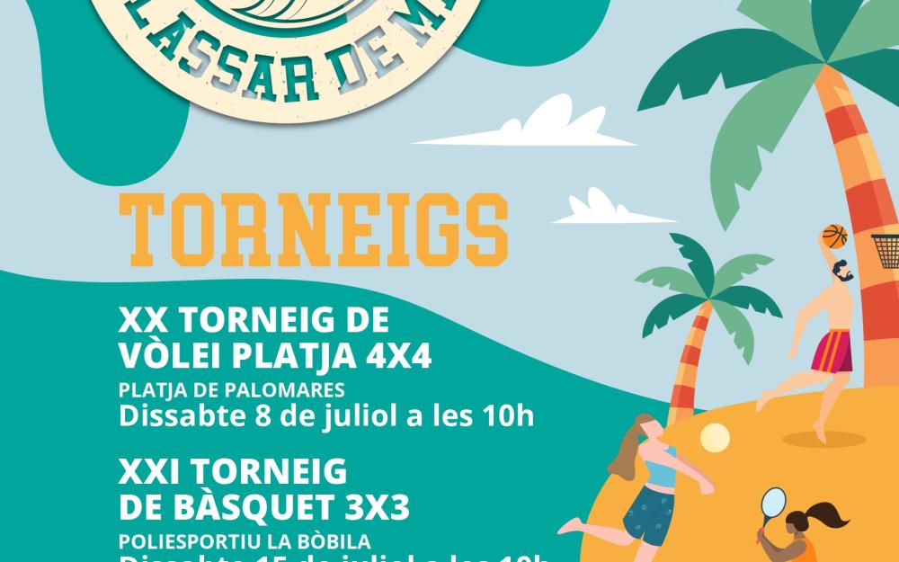 Cartell dels tornejos esportius municipals de l'Estiu Actiu 2023