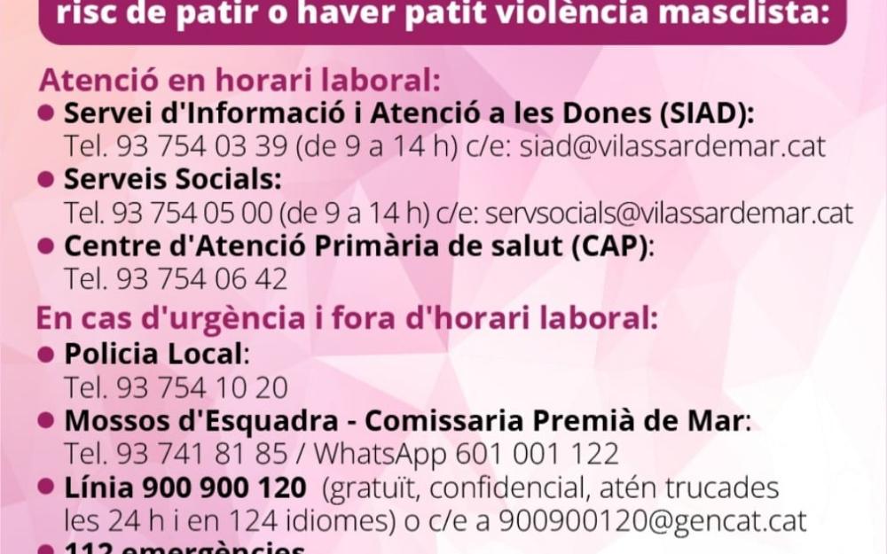 Contactes d'interès violència masclista