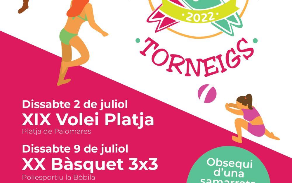 Cartell tornejos esportius de l'Estiu Actiu 2022