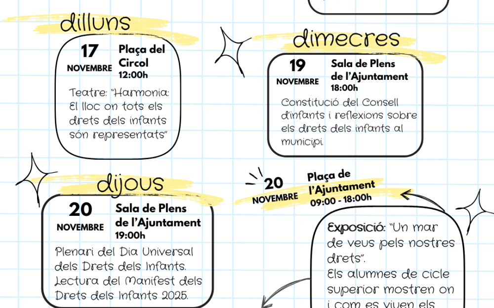 Programació Dia Universal dels Drets dels Infants