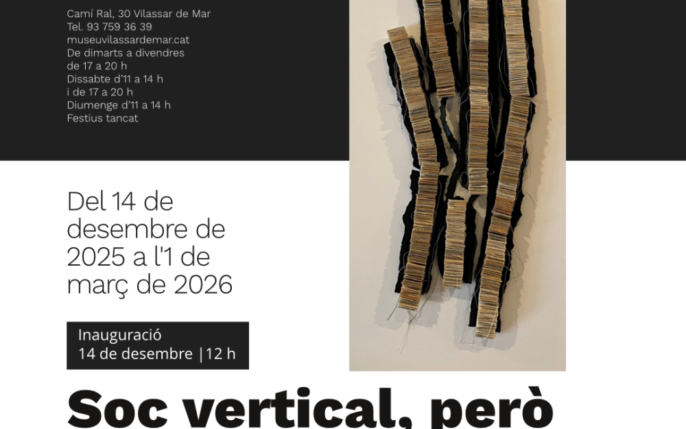Exposició temporal "Soc vertical, però preferiria ser horitzontal" de Francesca Poza.