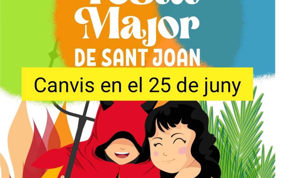 Canvis en el programa de Festa Major del 25 de juny