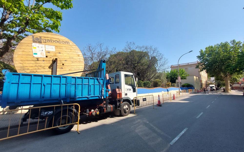 Desplegament de fibra òptica al carrer Santa Eulàlia