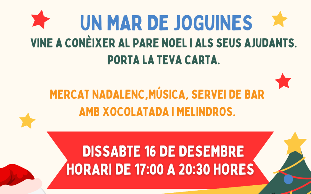 Cartell Fira de Nadal de l'AFA Escola del Mar