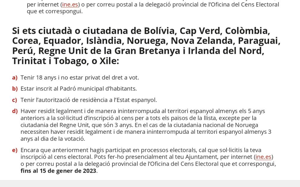 Infografia eleccions municipals 2023 persones estrageres