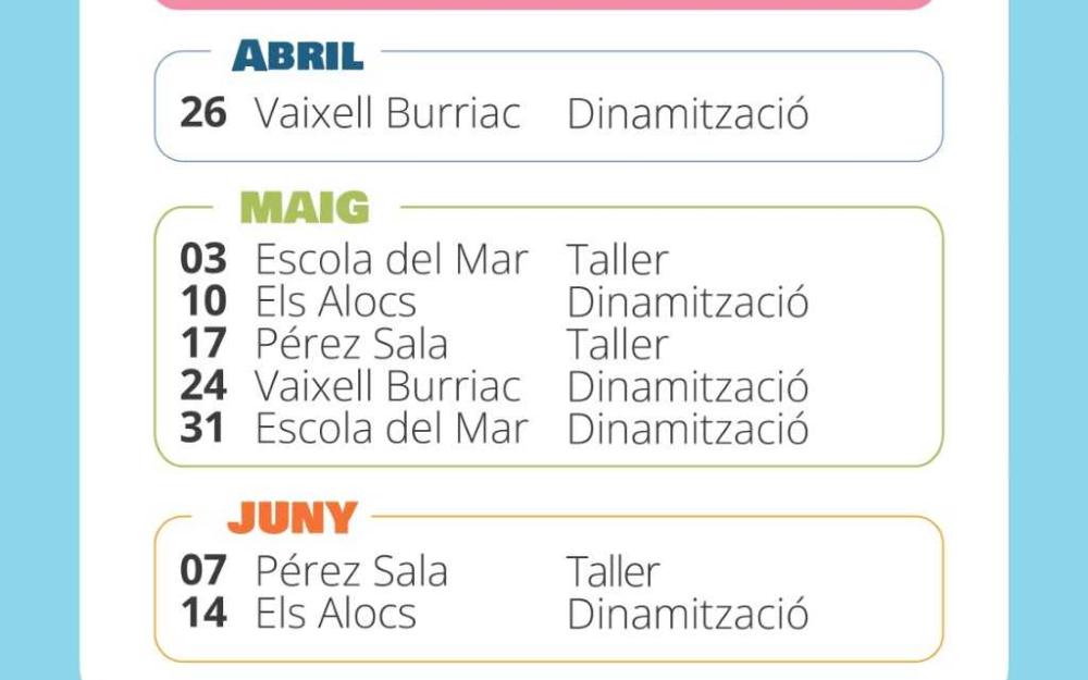 Calendari Portes Obertes Abril-Juny