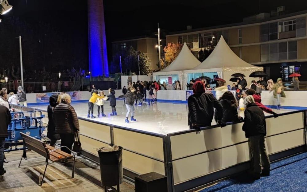 Pista de gel a Premià de Dalt