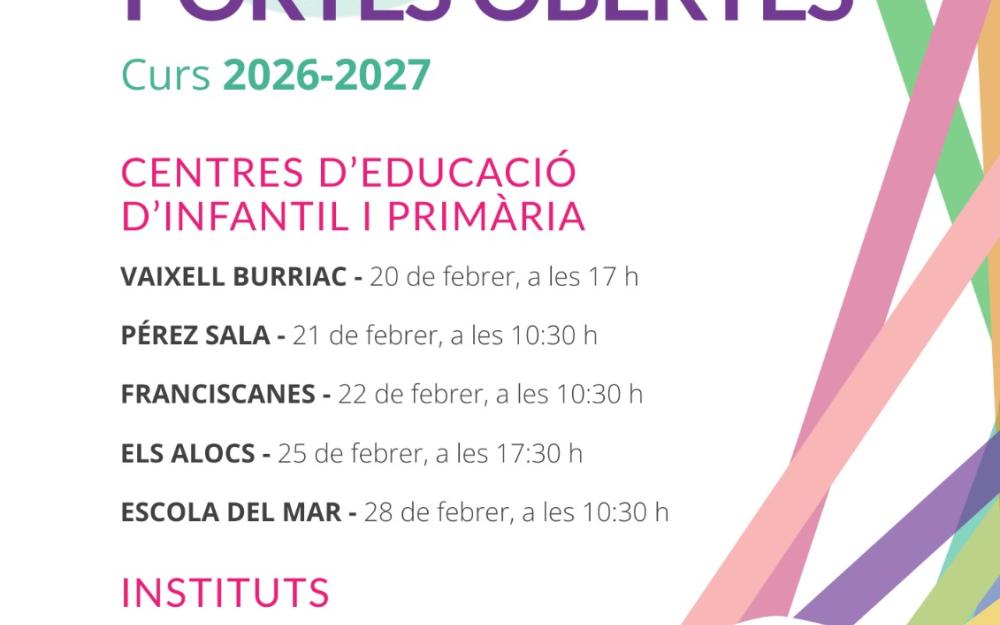 Portes obertes centres educatius