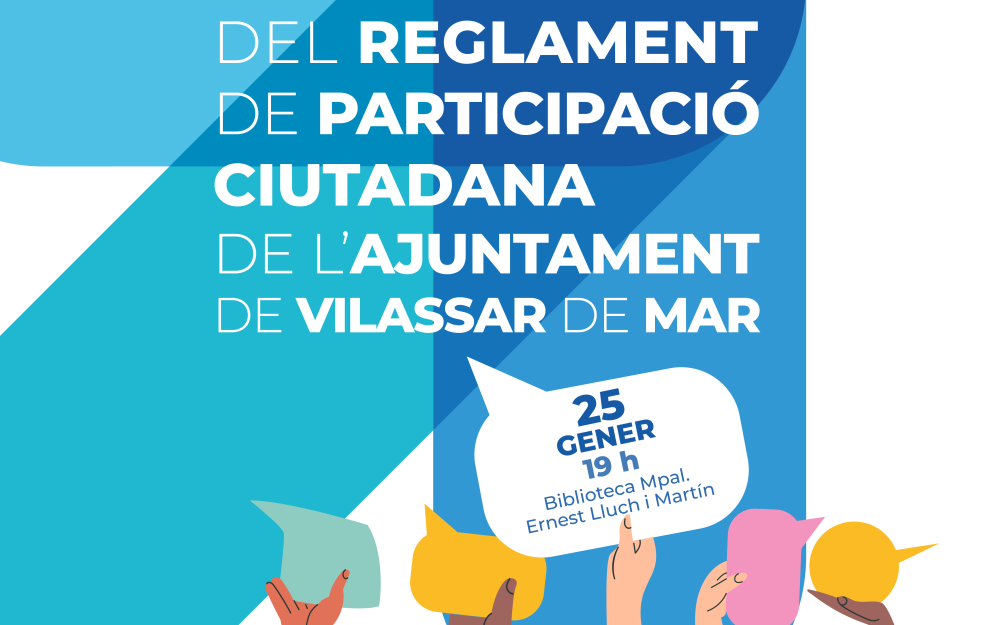 Cartell Presentació del Reglament de Participació 