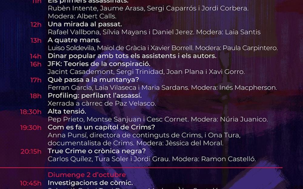 Programa d'activitats del Vilassar de noir 2022