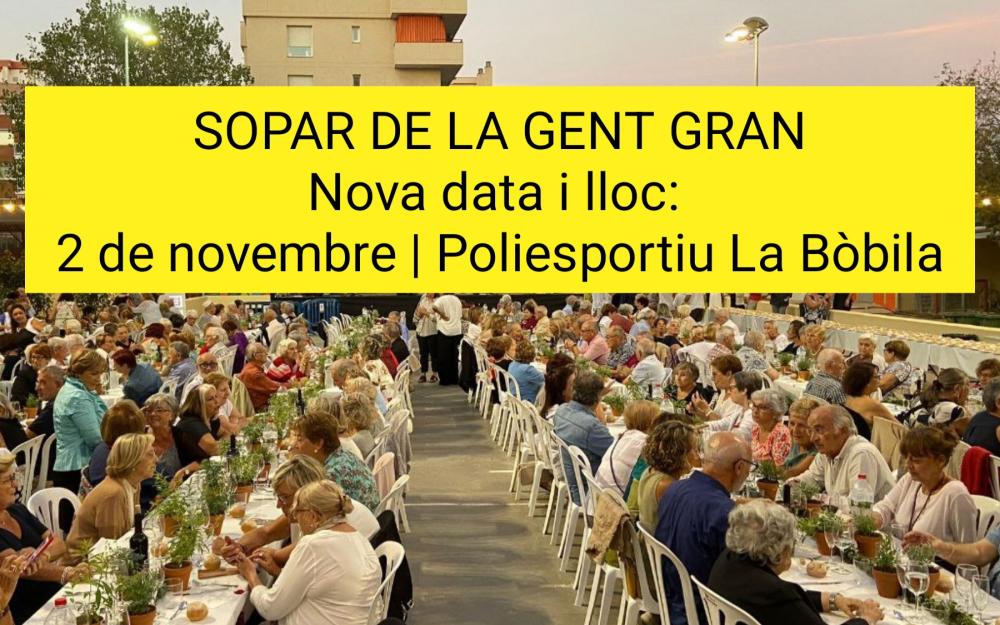 Nova data per al sopar i ball de la 24a Setmana de la Gent Gran
