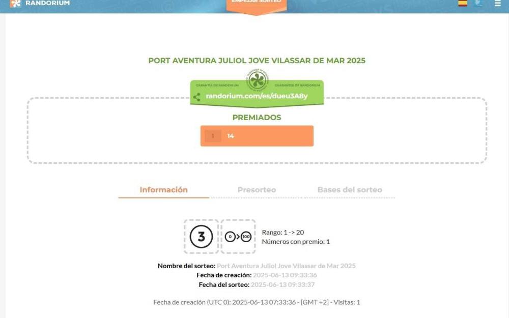 Resultat del sorteig 