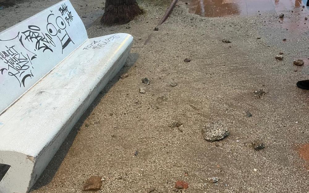 Afectacions del temporal al passeig marítim