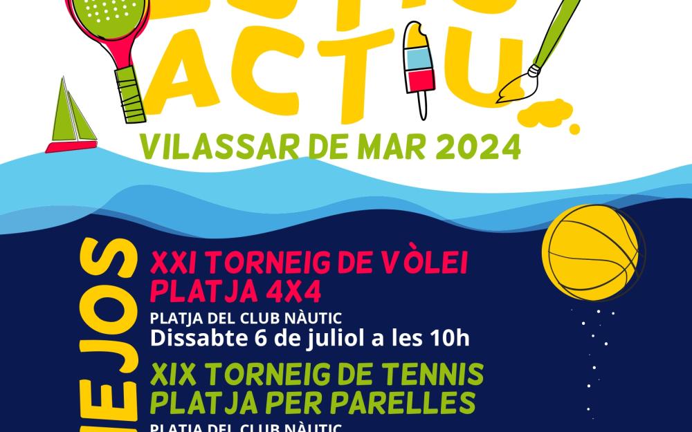 Cartell dels tornejos esportius municipal de l'Estiu Actiu 2024
