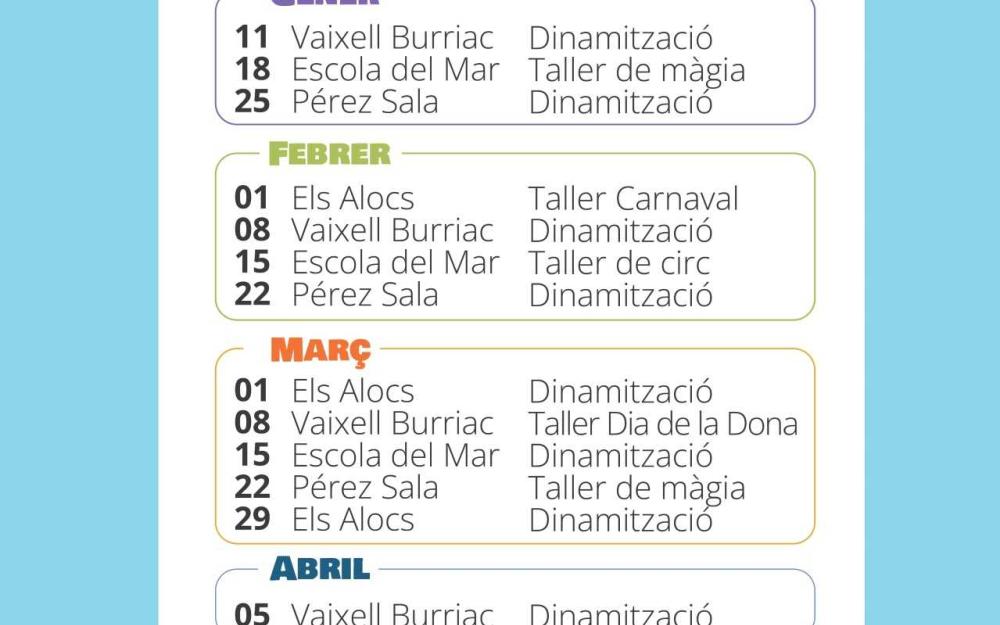 Calendari Patis Oberts any 2025