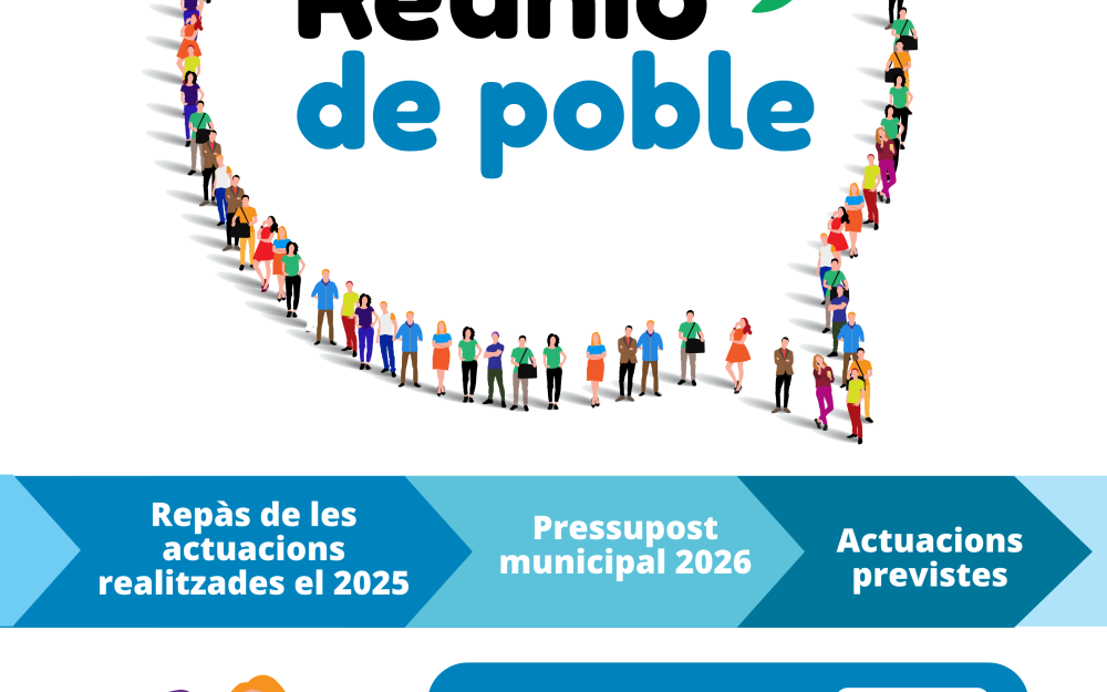 Cartell de la Reunió de poble del 30 de gener de 2026