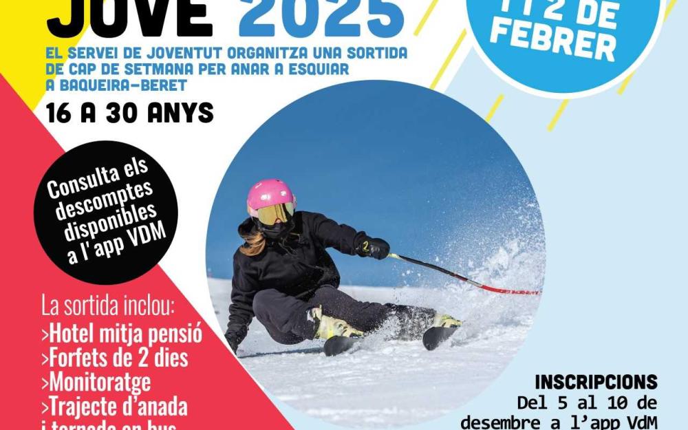 Cartell de l'esquiada jove 2025
