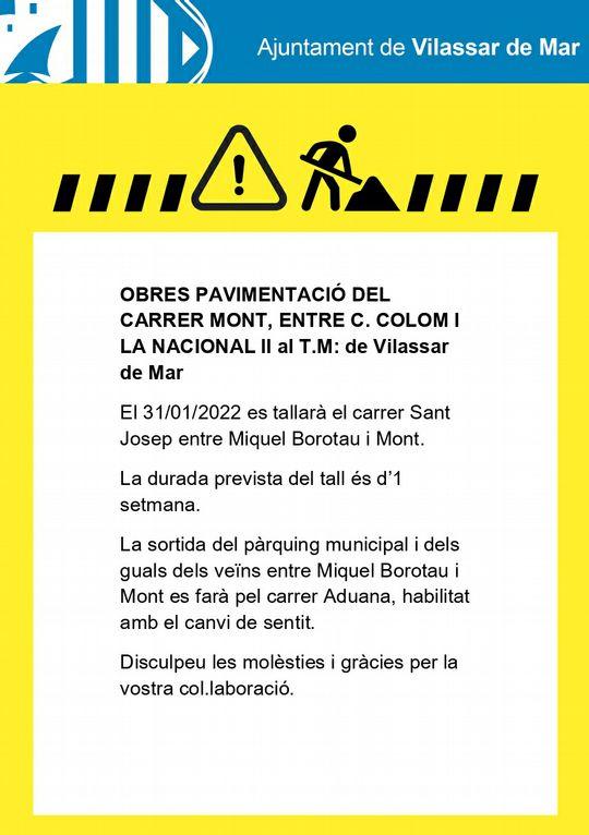 Cartell tall Sant Josep 31/01/2022