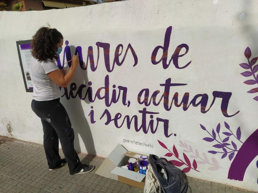 Recuperació mural violència masclista
