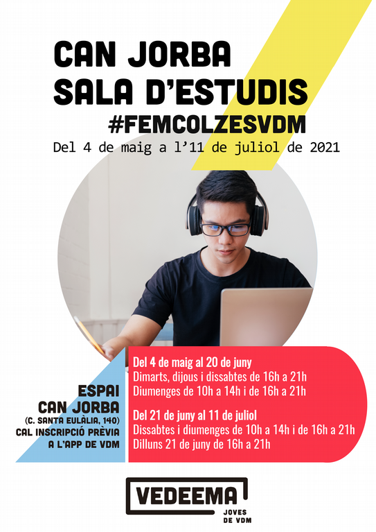 Cartell sala d'estudi can Jorba maig 2021