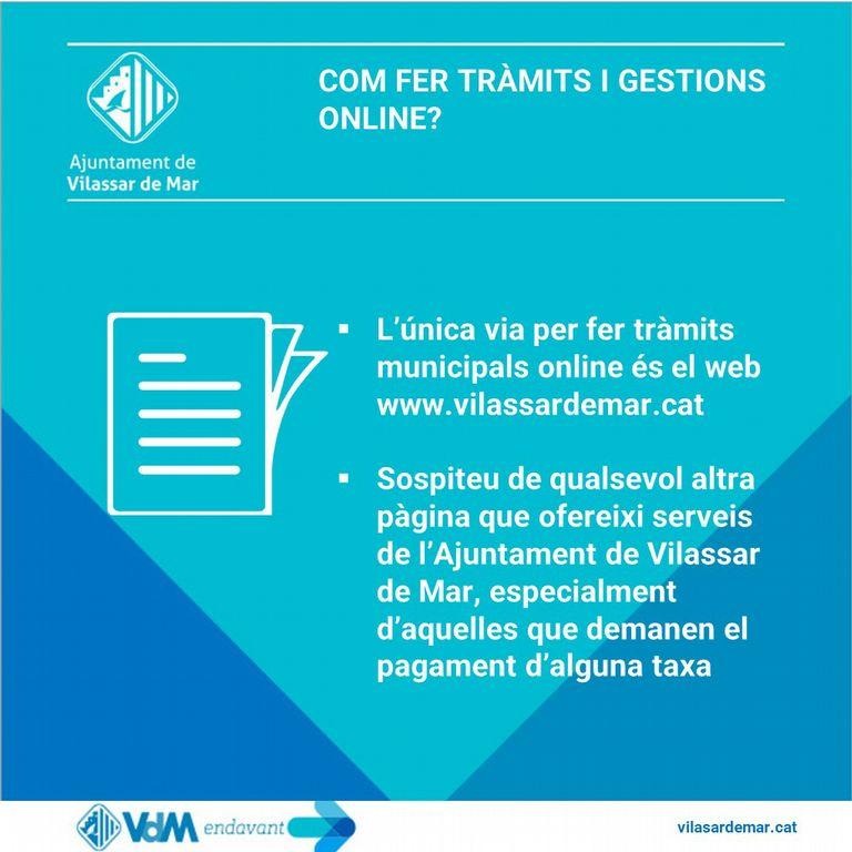 Bànner com fer tràmits online