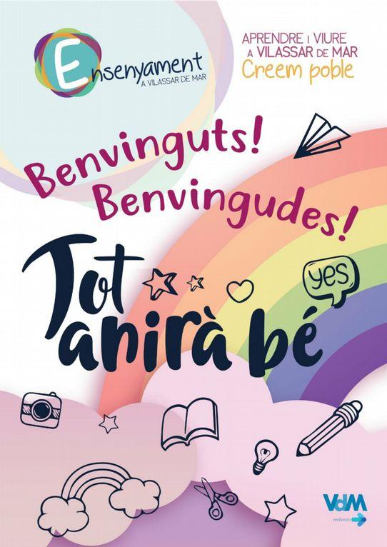 Pancarta campanya benvinguda curs escolar 2020-21