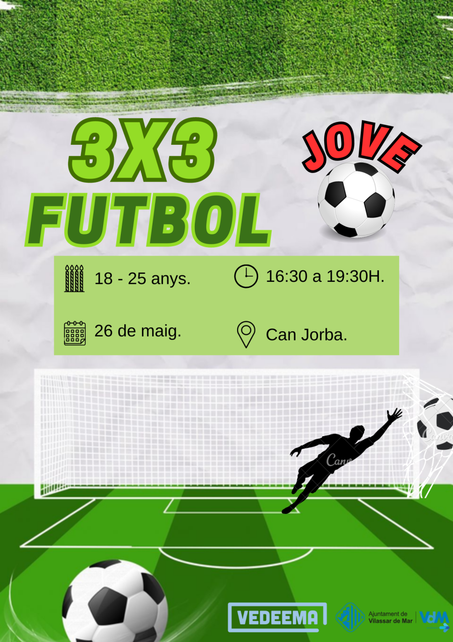 Cartell 3x3 futbol jove