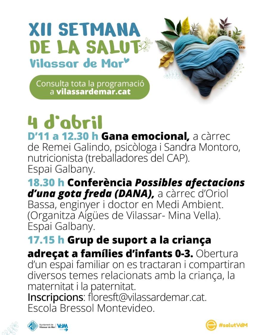 Programació 4 d'abril Setmana de la Salut