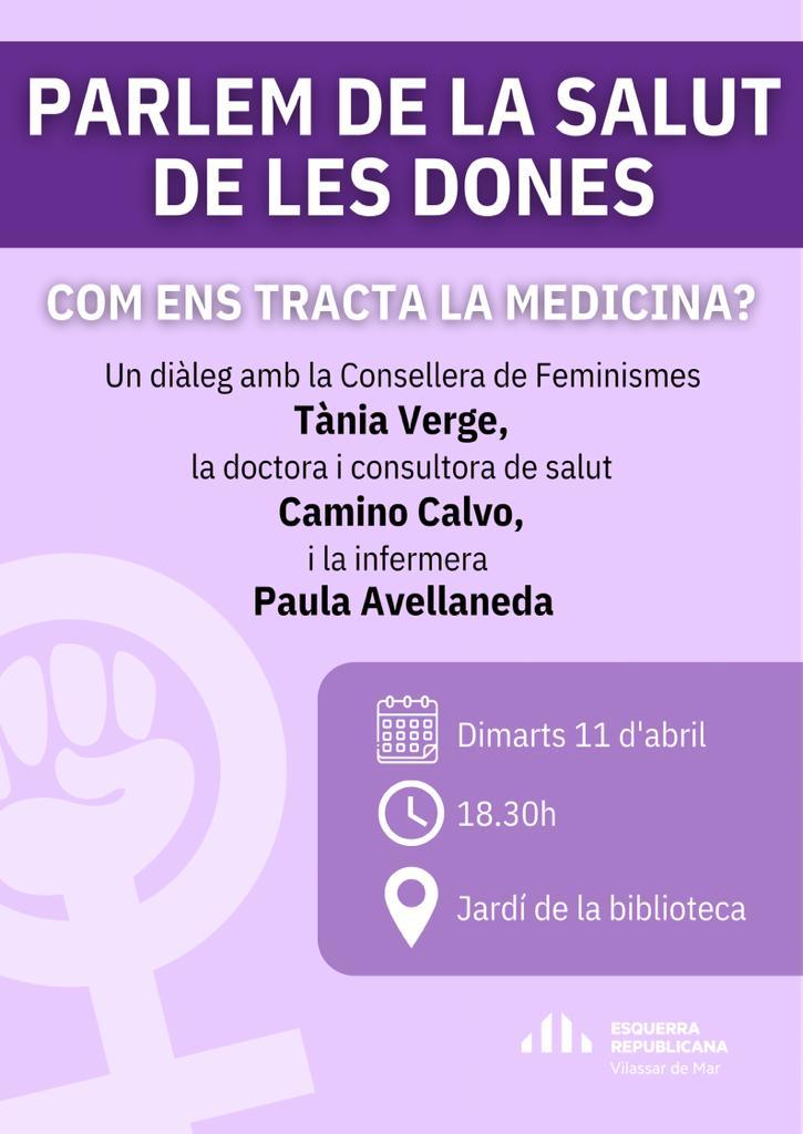  Cartell de l'acte polític d'ERC "Parlem de la salut de les dones"