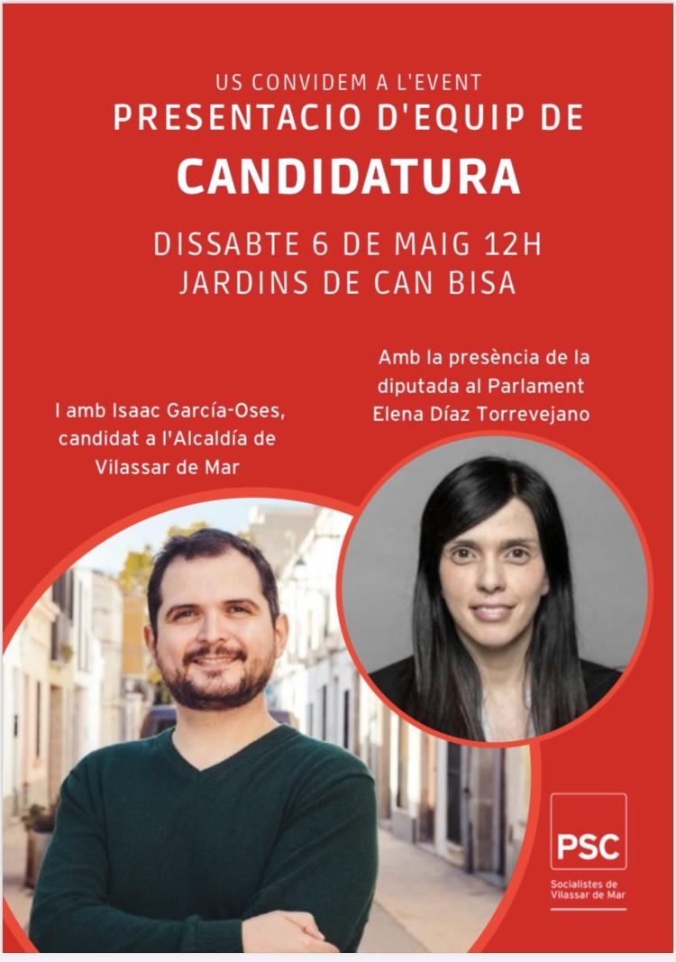 Cartell de l'acte polític del PSC del 6 de maig