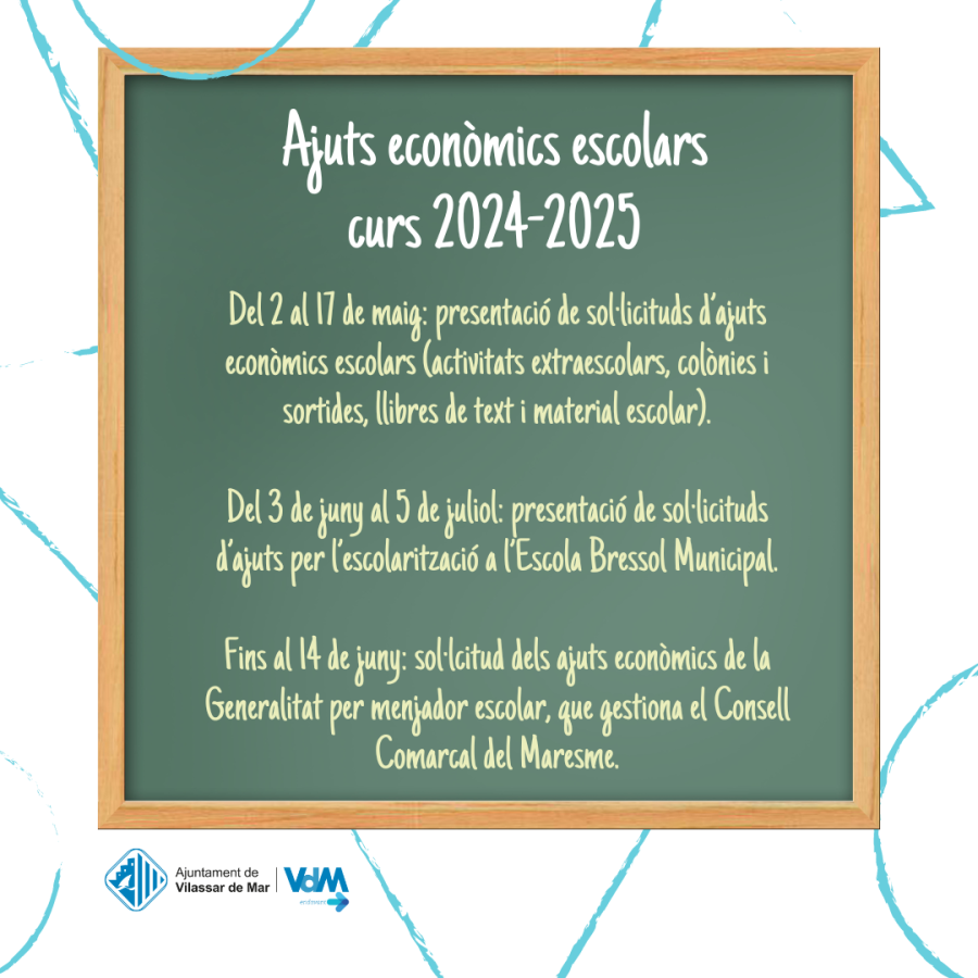 Ajuts econòmics escolars curs 2024-2025