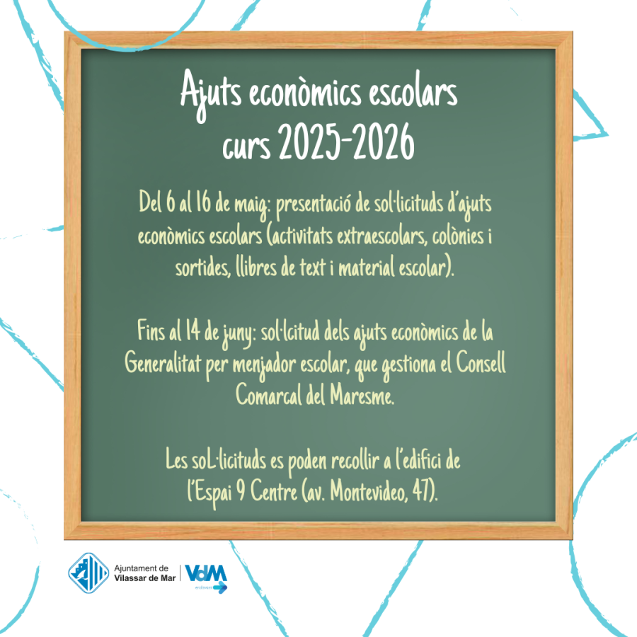 Ajuts escolars curs 2025-2026