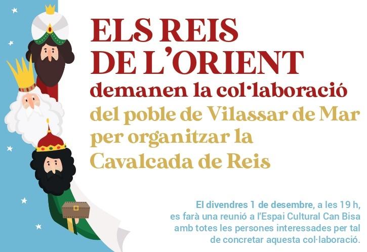 Anunci per demanar la col·laboració en la Cavalcada de Reis