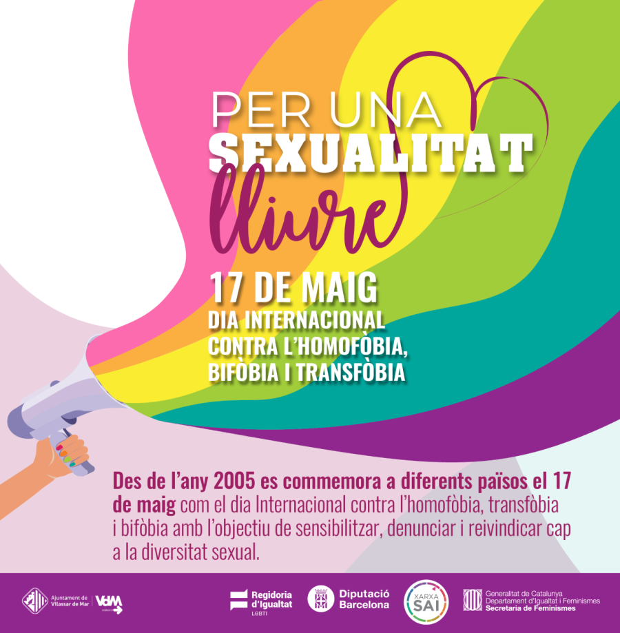 Bànner Dia Internacional contra l'homofòbia, bifòbia i transfòbia